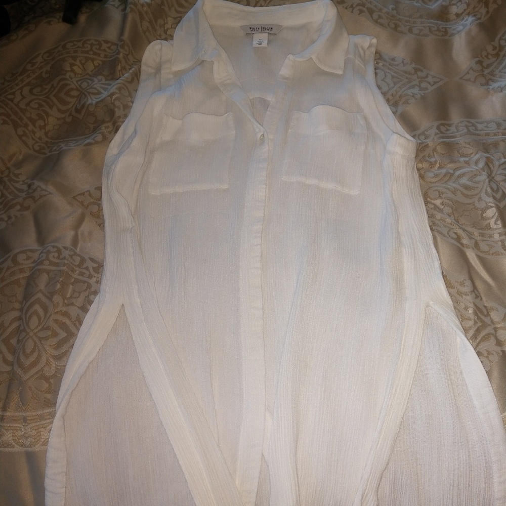Black house white market dress shirt